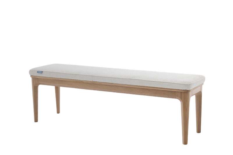 Arne Dining Bench — Boucle Ivory