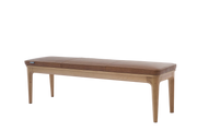 Arne Dining Bench — Real Leather Maple