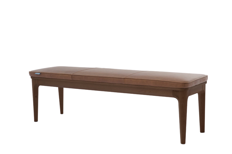 Arne Dining Bench — Real Leather Maple