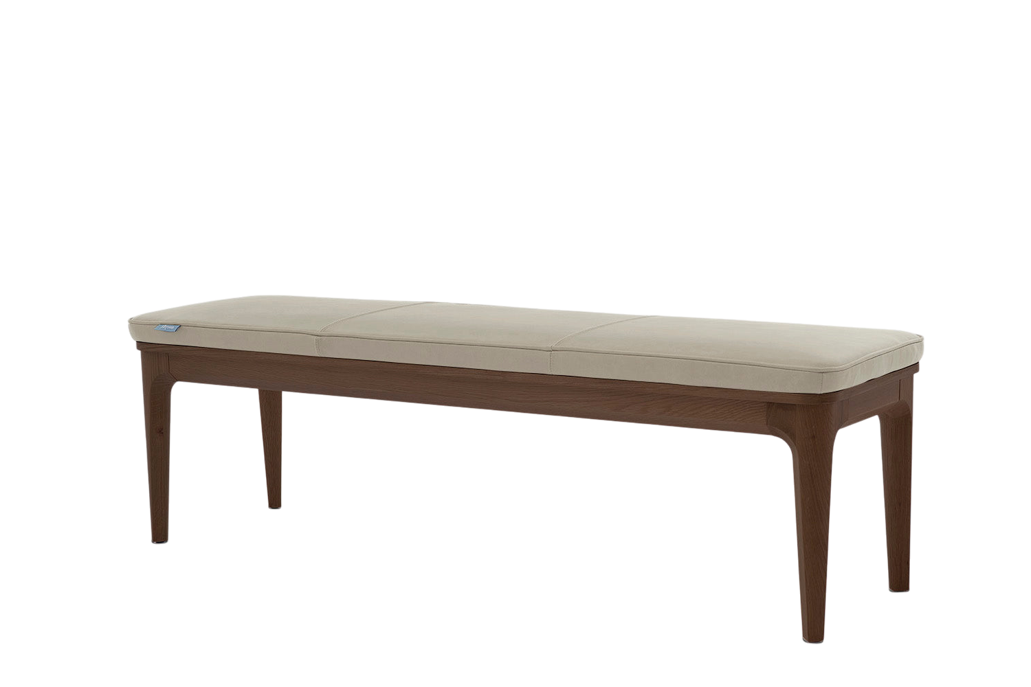 Arne Dining Bench — Real Leather Oyster