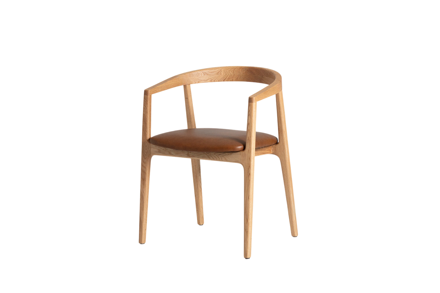 Finn Dining Chair — Real Leather Maple