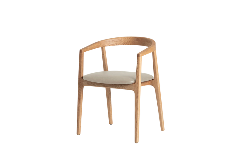 Finn Dining Chair — Real Leather Oyster