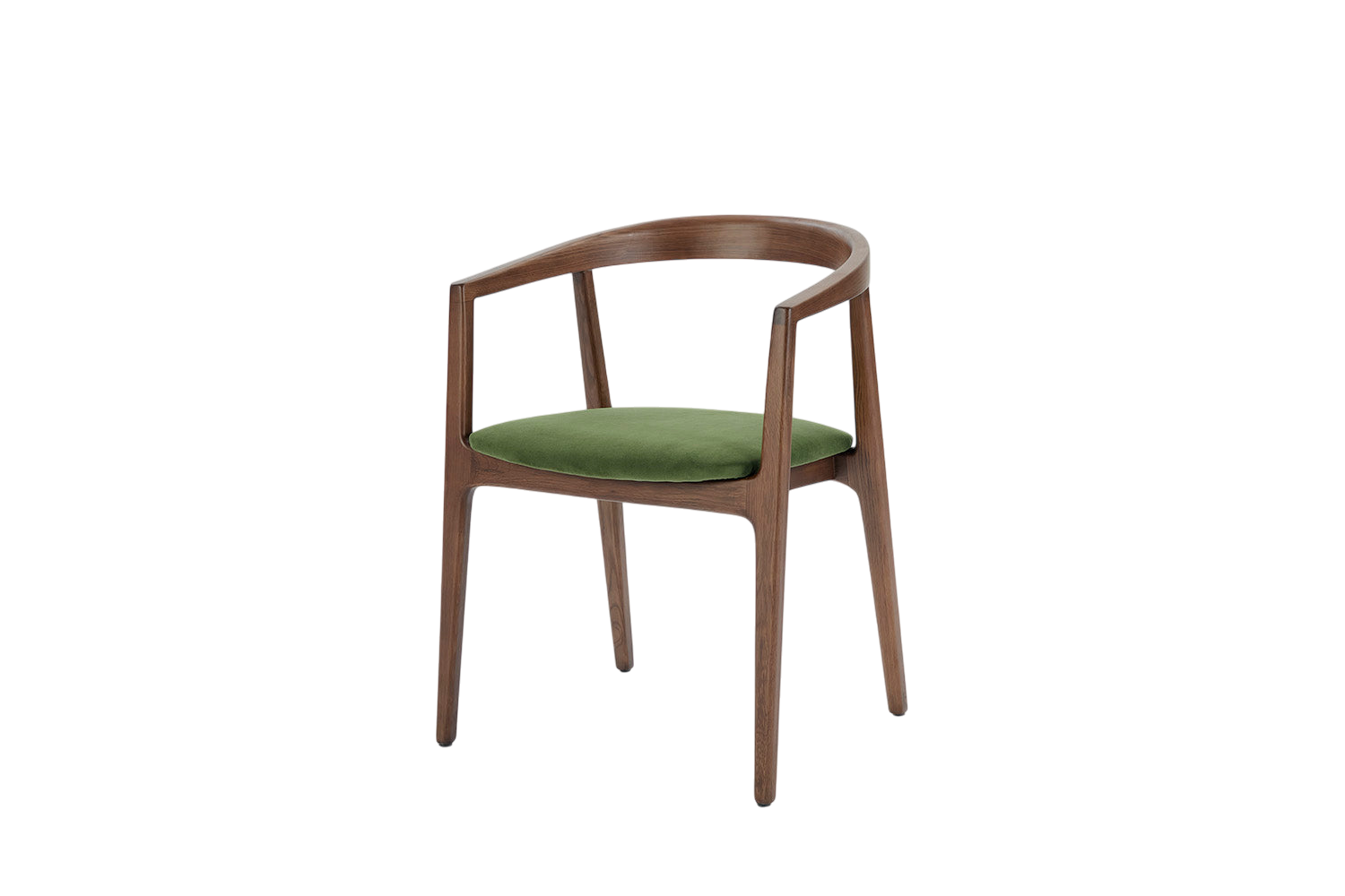 Finn Dining Chair Walnut Velvet Vine