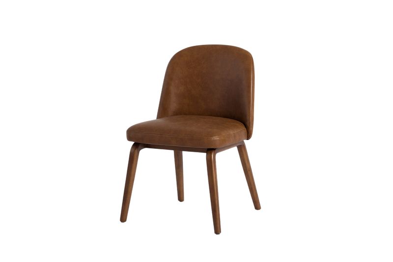 Billie Dining Chair — Real Leather Maple