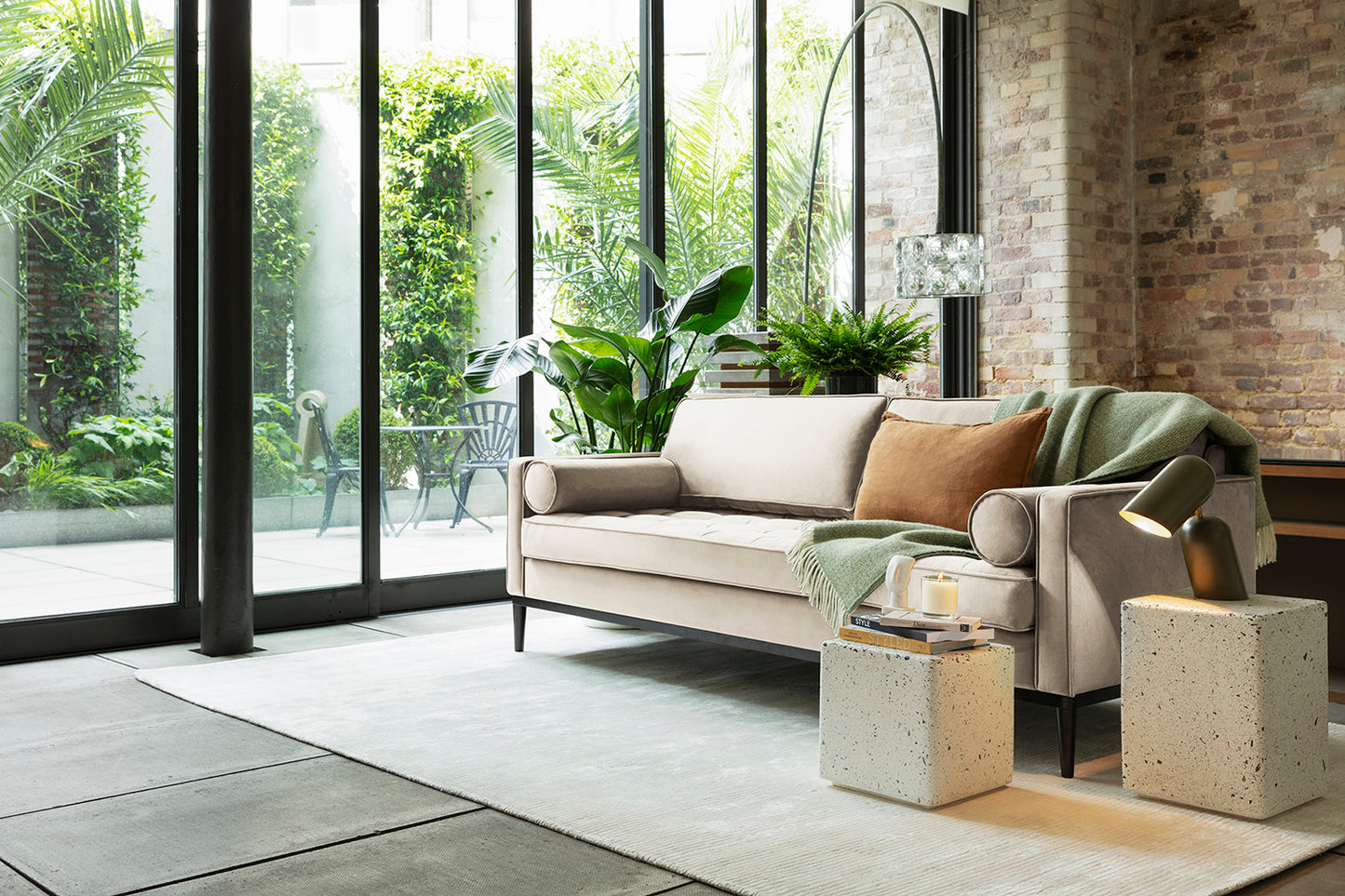 Model 02 3 Seater Sofa Velvet