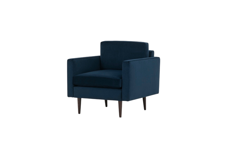 Walter Armchair — Felt Indigo