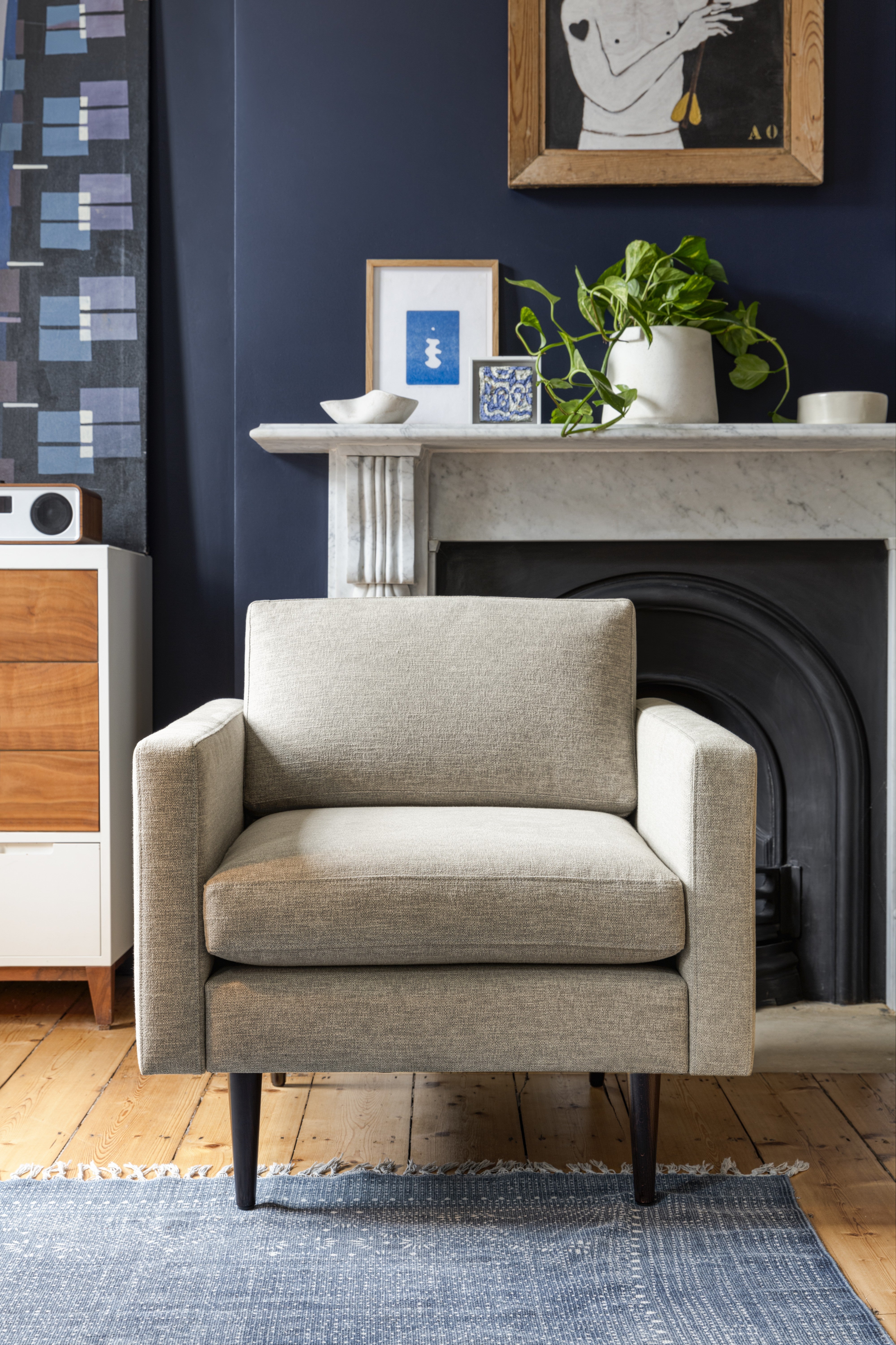 Walter Armchair Linen Pumice lifestyle