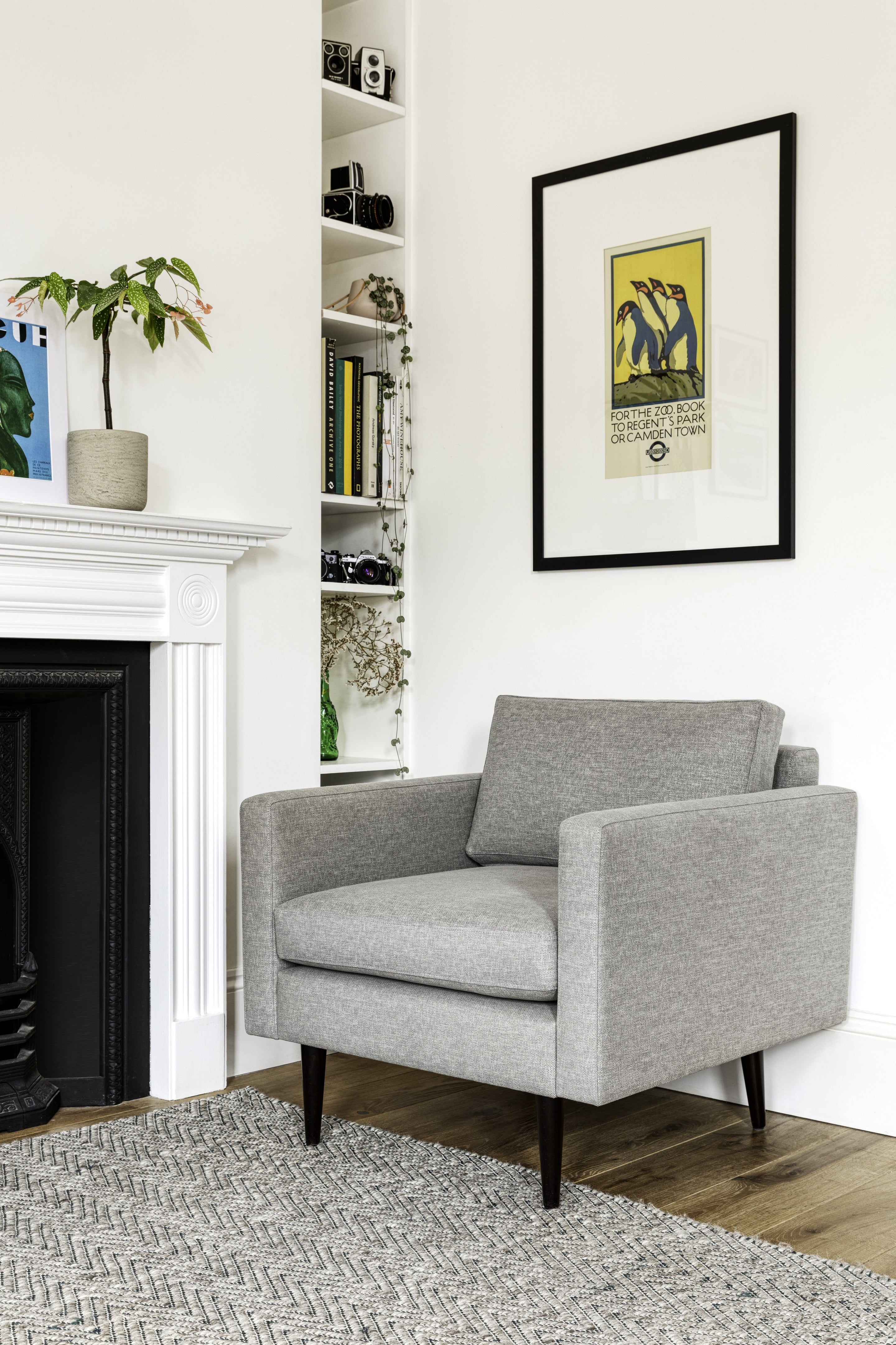 Walter Armchair Linen Shadow lifestyle