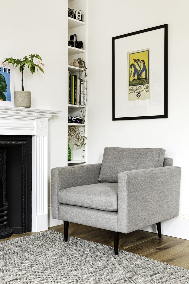 Walter Armchair Linen Shadow lifestyle