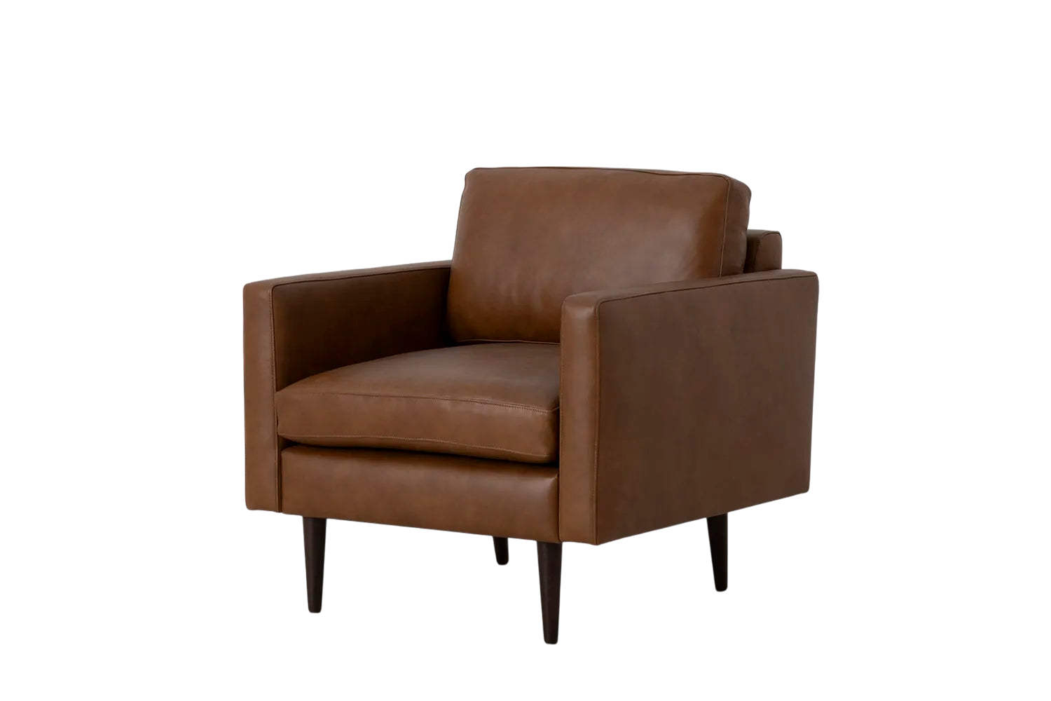 Walter Armchair — Real Leather Maple