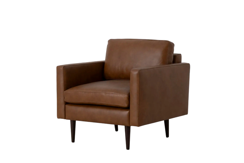 Walter Armchair — Real Leather Maple