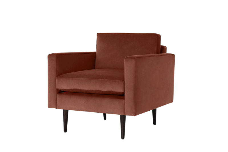 Walter Armchair — Velvet Brick