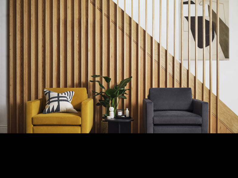 Walter Armchair Velvet Charcoal lifestyle