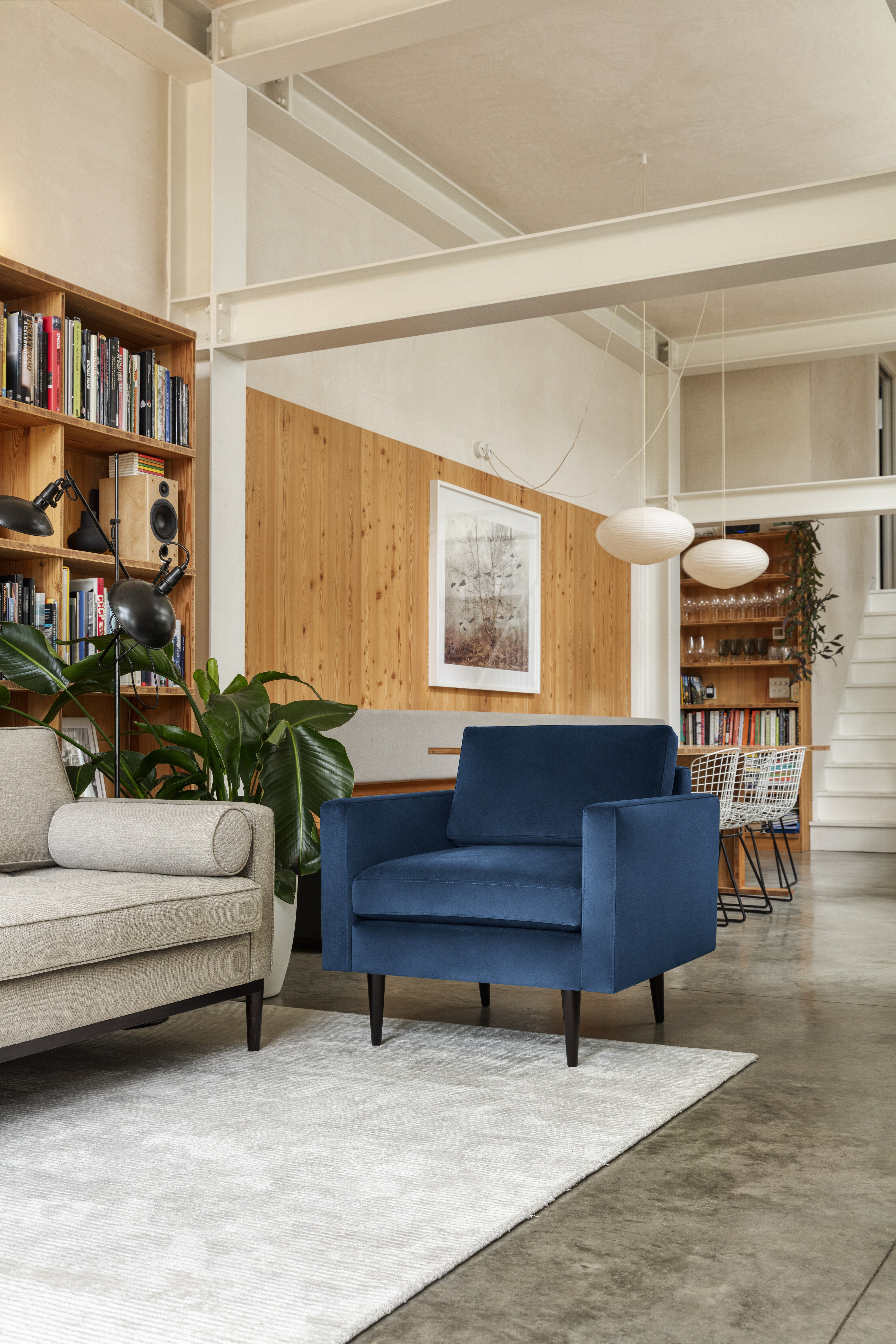 Walter Armchair Velvet Teal lifestyle