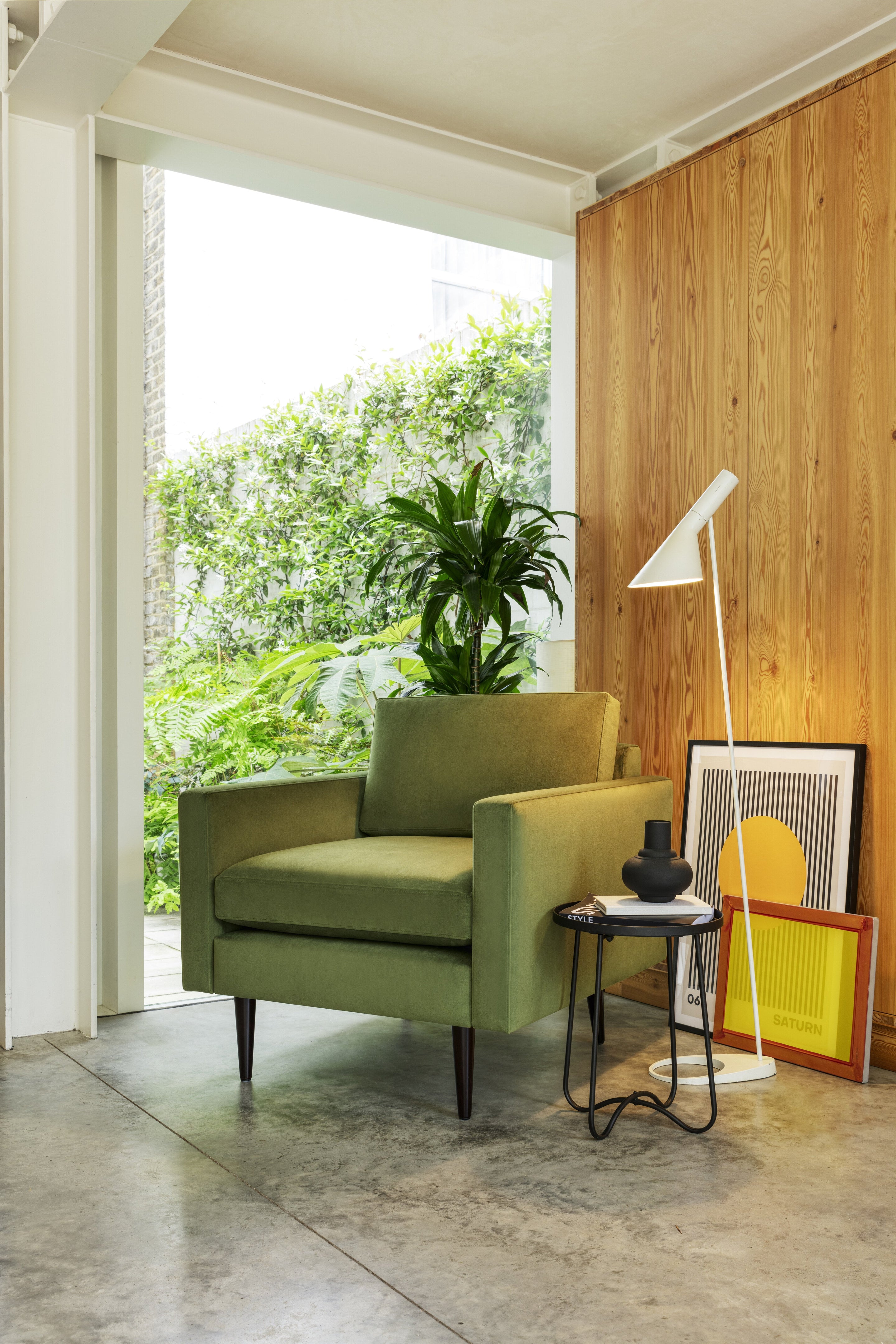 Walter Armchair Velvet Vine lifestyle