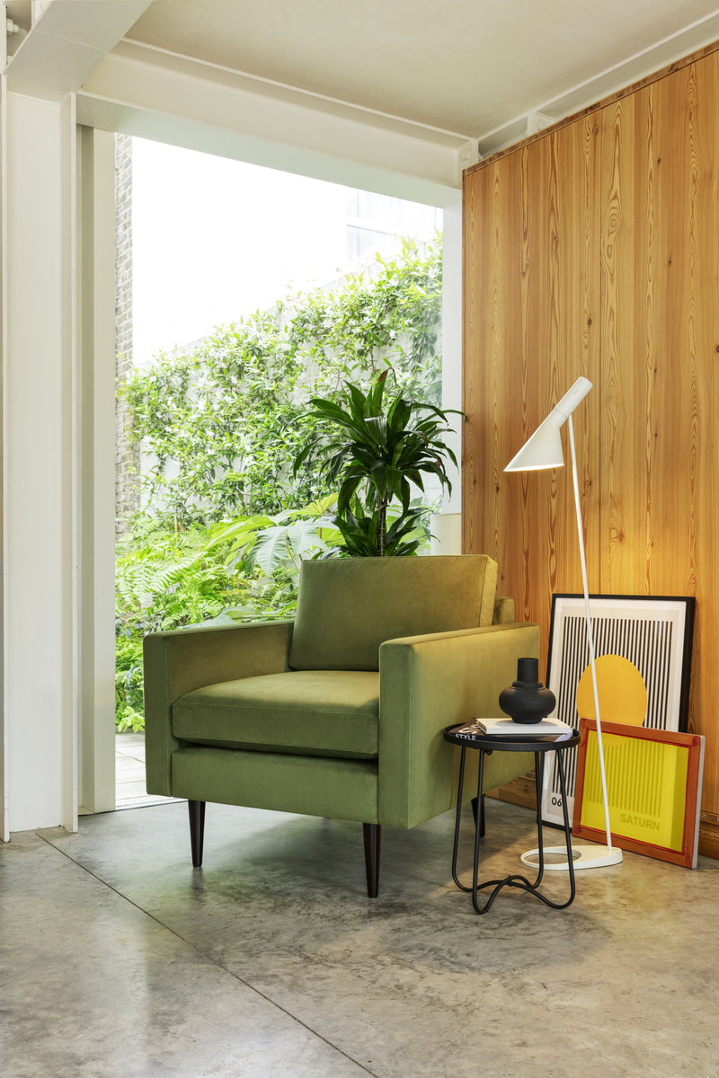 Walter Armchair Velvet Vine lifestyle
