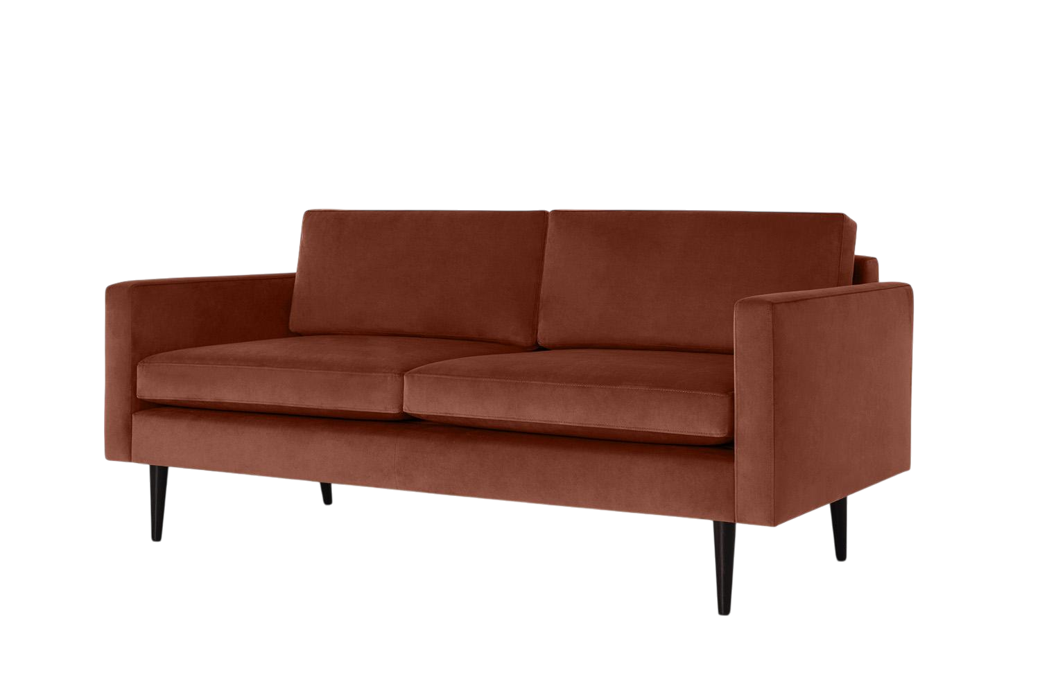 Walter 2-Seater Sofa — Velvet Brick