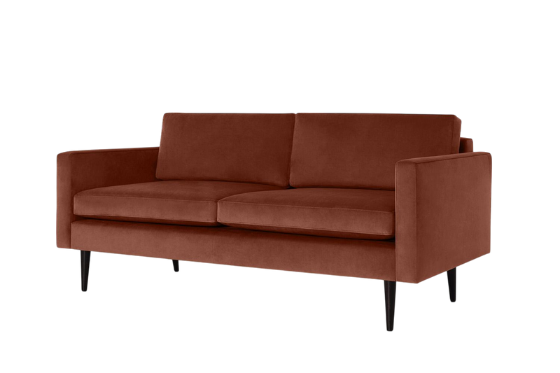 Walter 2-Seater Sofa — Velvet Brick