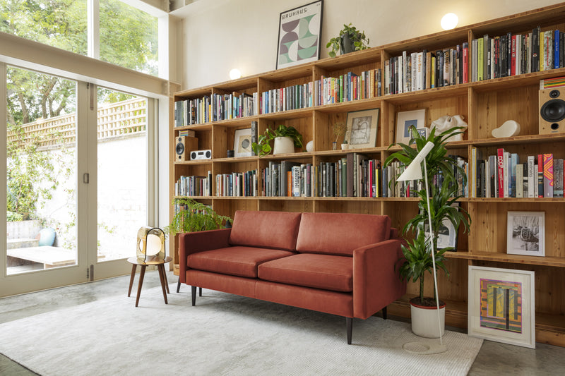 Walter 2-Seater Sofa Velvet Brick lifestyle