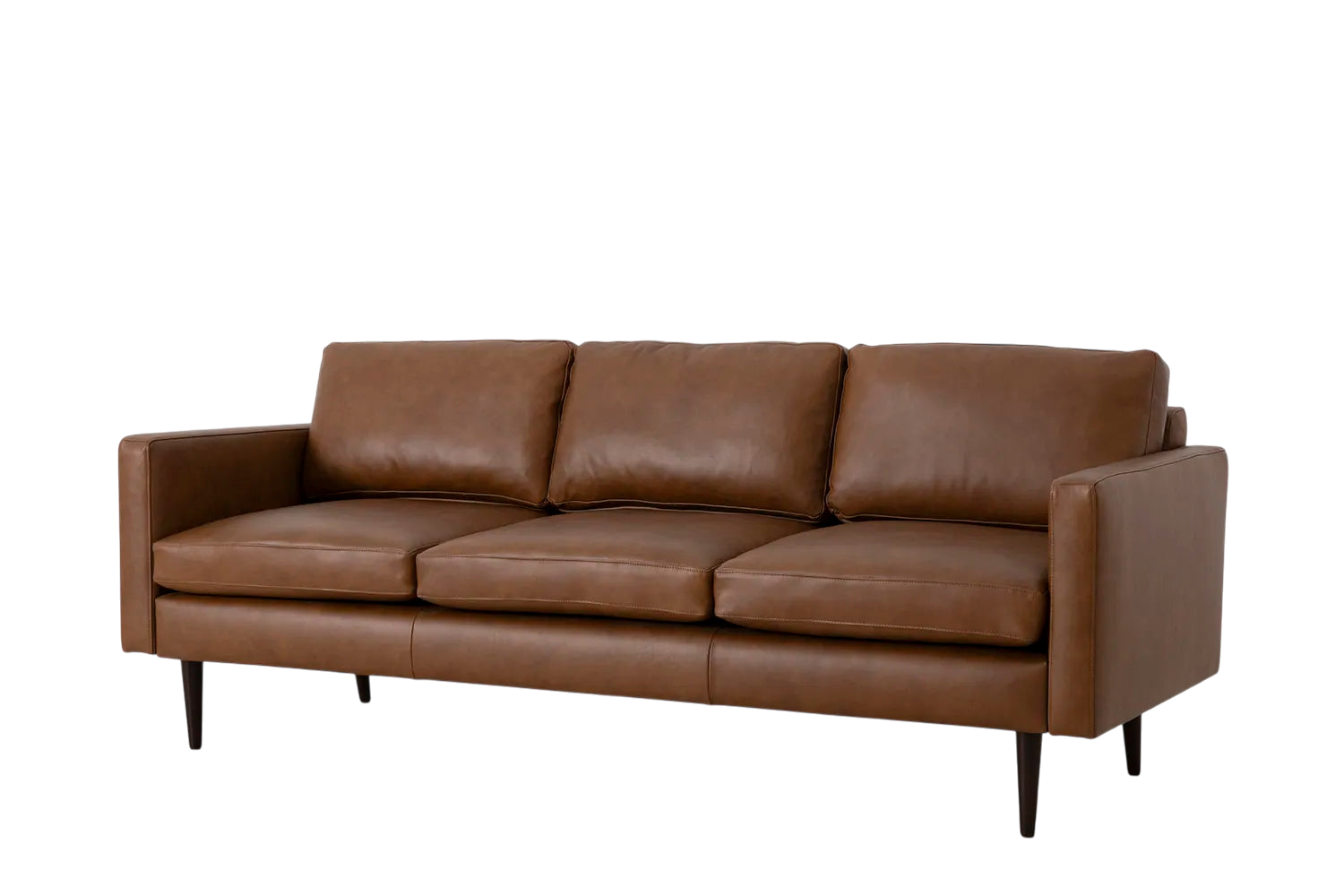 Walter 3-Seater Sofa Real Leather Maple