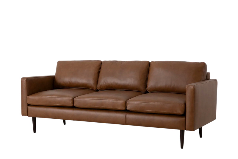 Walter 3-Seater Sofa Real Leather Maple