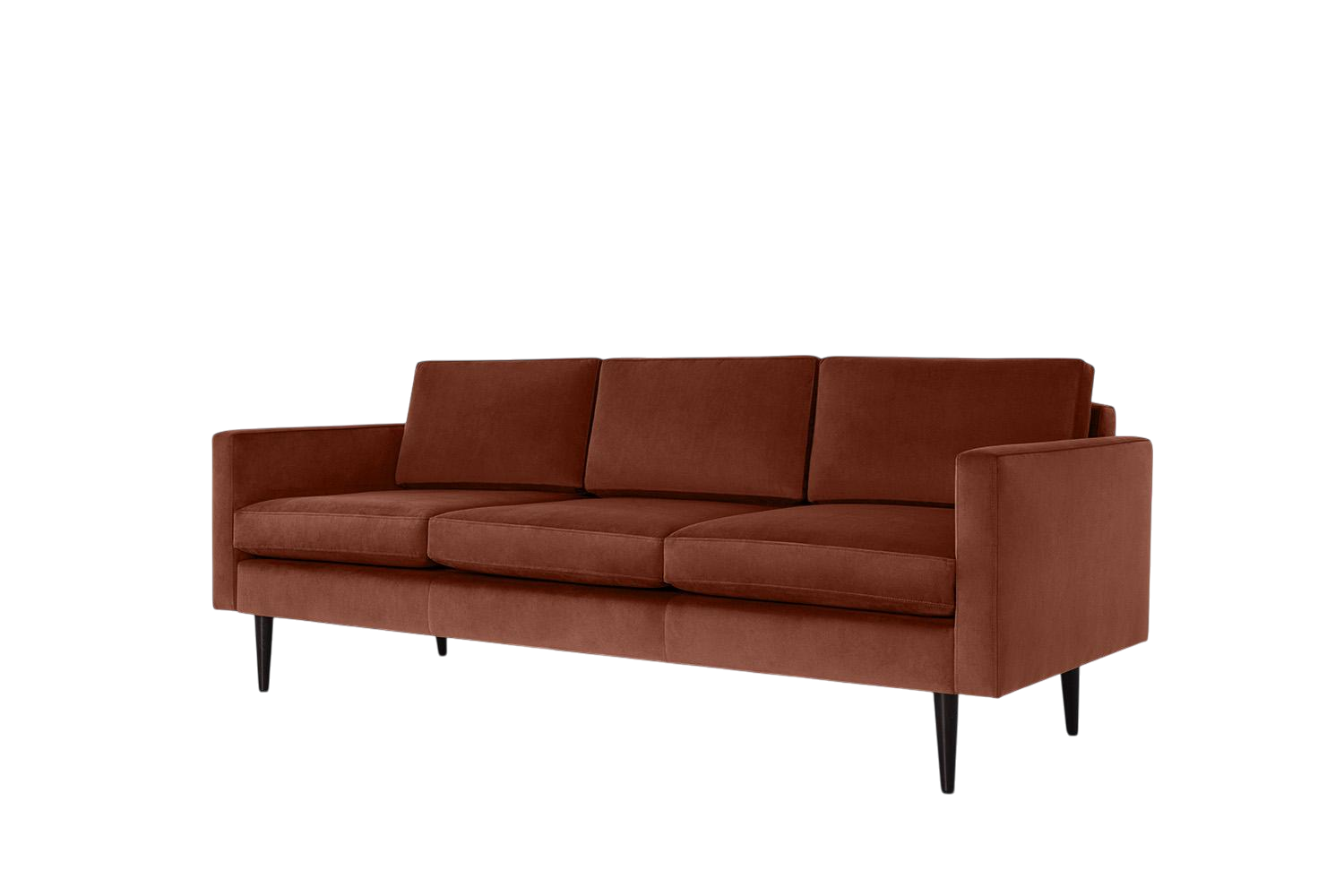Walter 3-Seater Sofa Velvet Brick