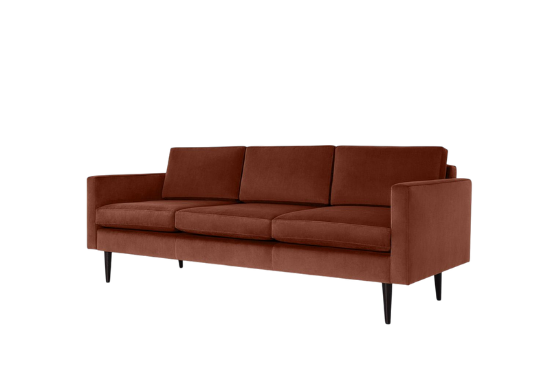 Walter 3-Seater Sofa Velvet Brick