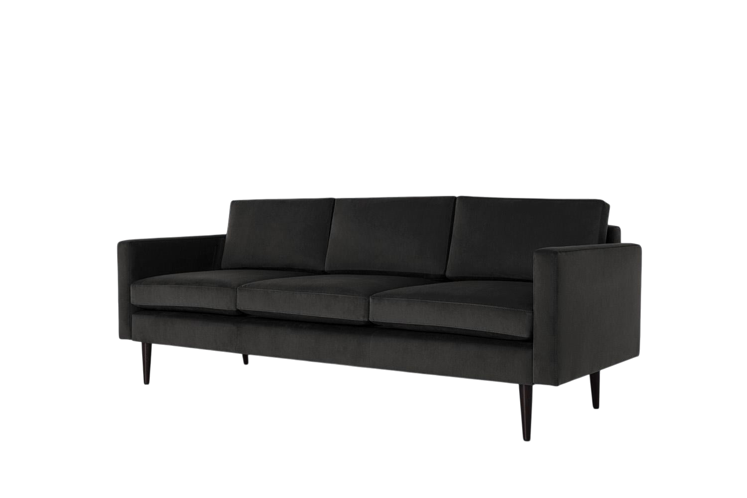 Walter 3-Seater Sofa Velvet Charcoal