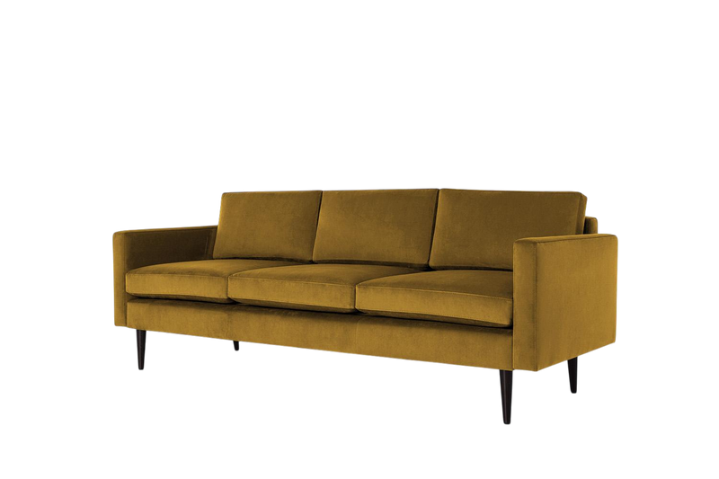 Walter 3-Seater Sofa Velvet Mustard