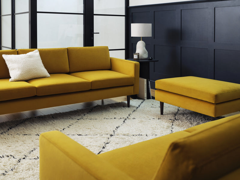 Walter 3-Seater Sofa Velvet Mustard lifestyle