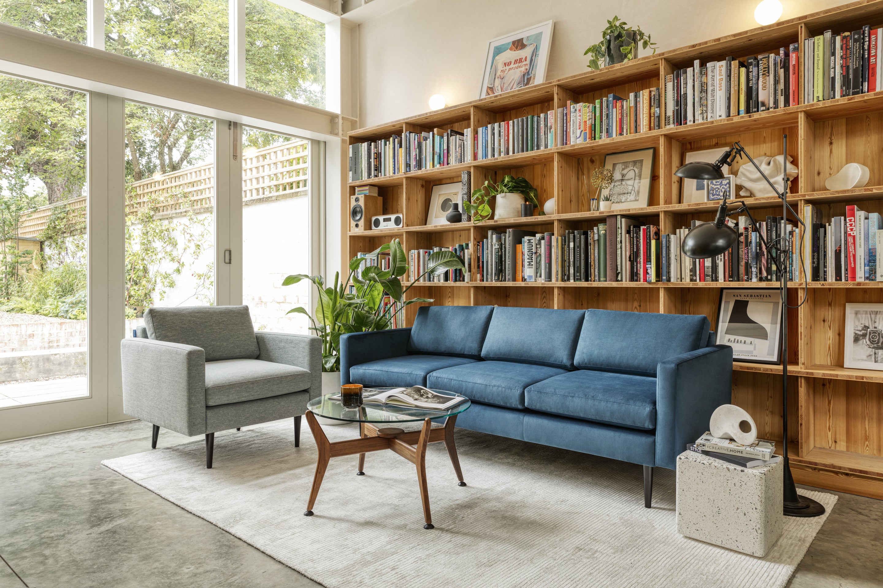 Walter 3-Seater Sofa Velvet Teal lifestyle