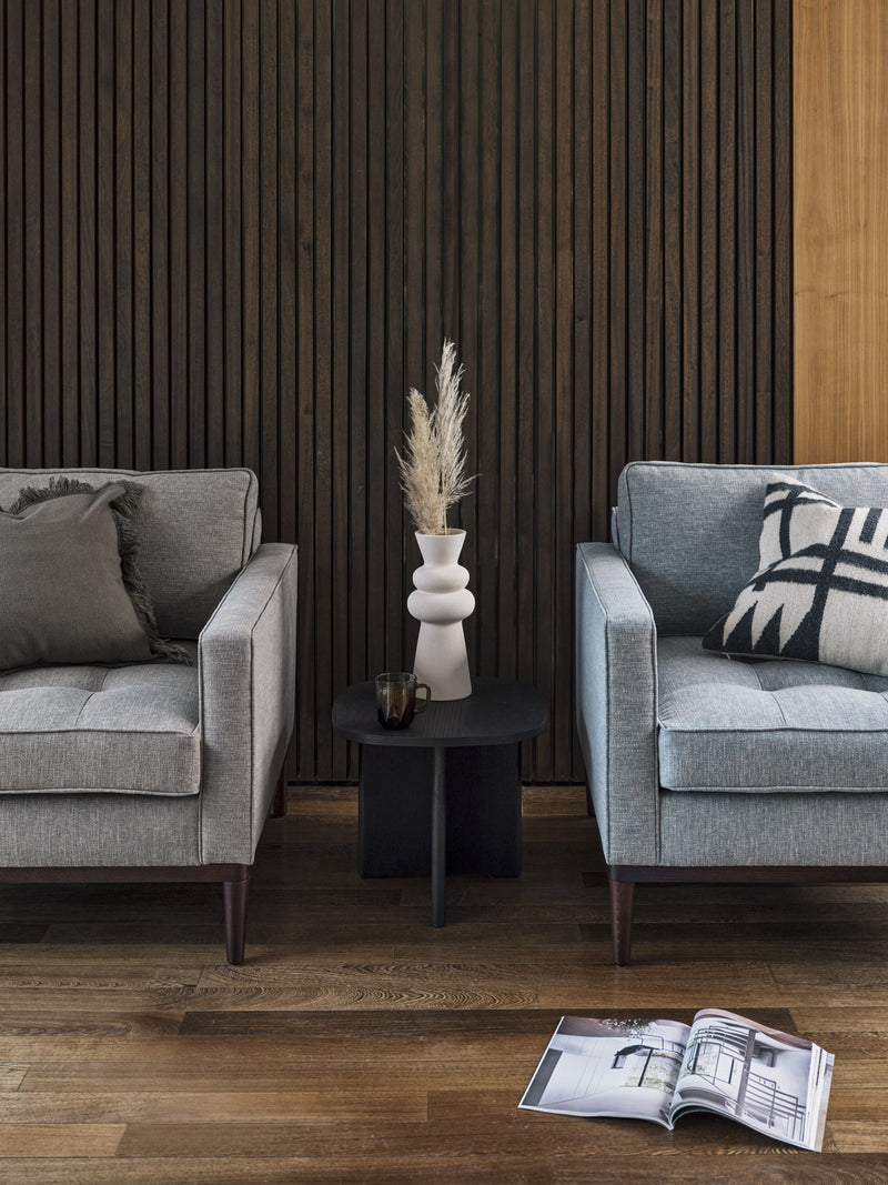 Mies Armchair Linen Shadow lifestyle