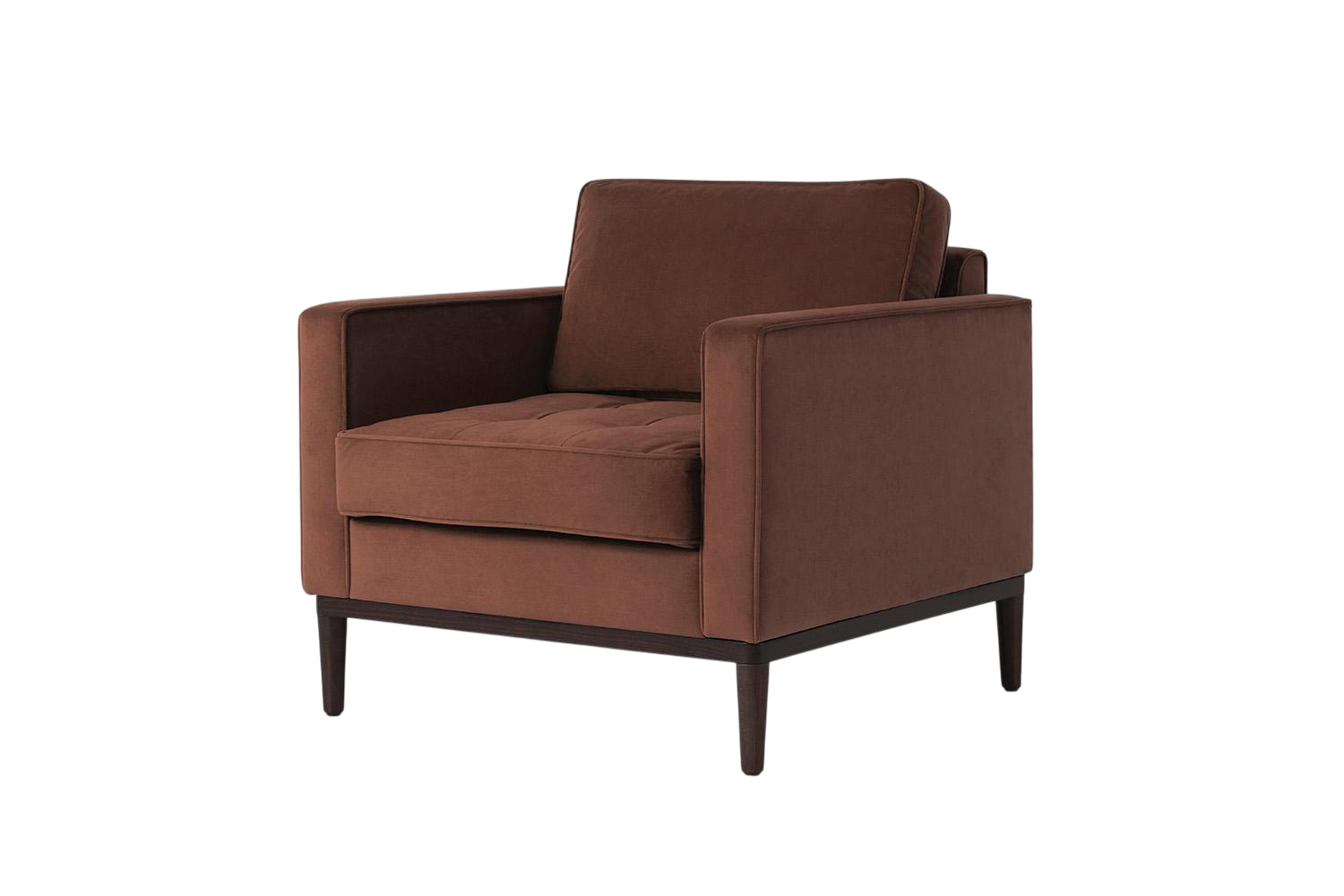 Mies Armchair — Velvet Brick