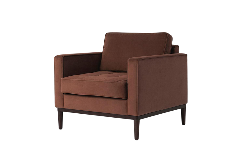 Mies Armchair — Velvet Brick