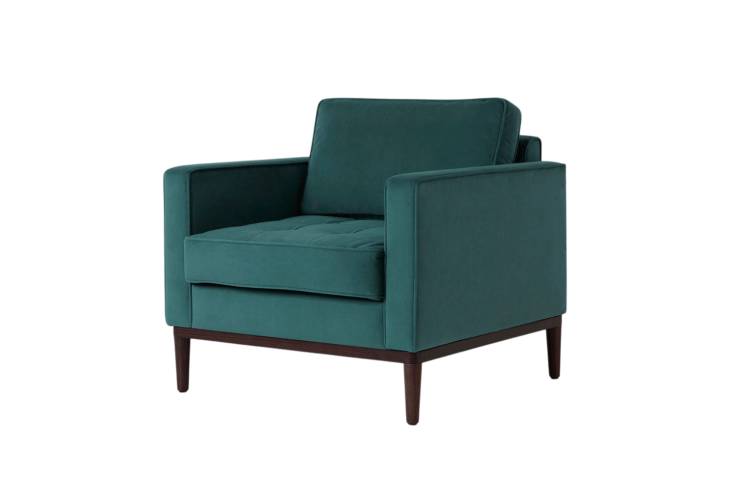 Mies Armchair — Velvet Kingfisher