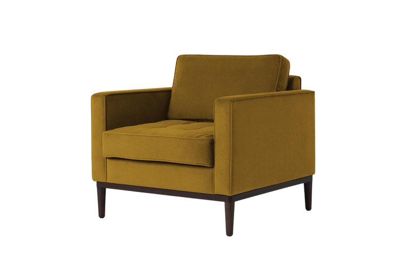Mies Armchair — Velvet Mustard