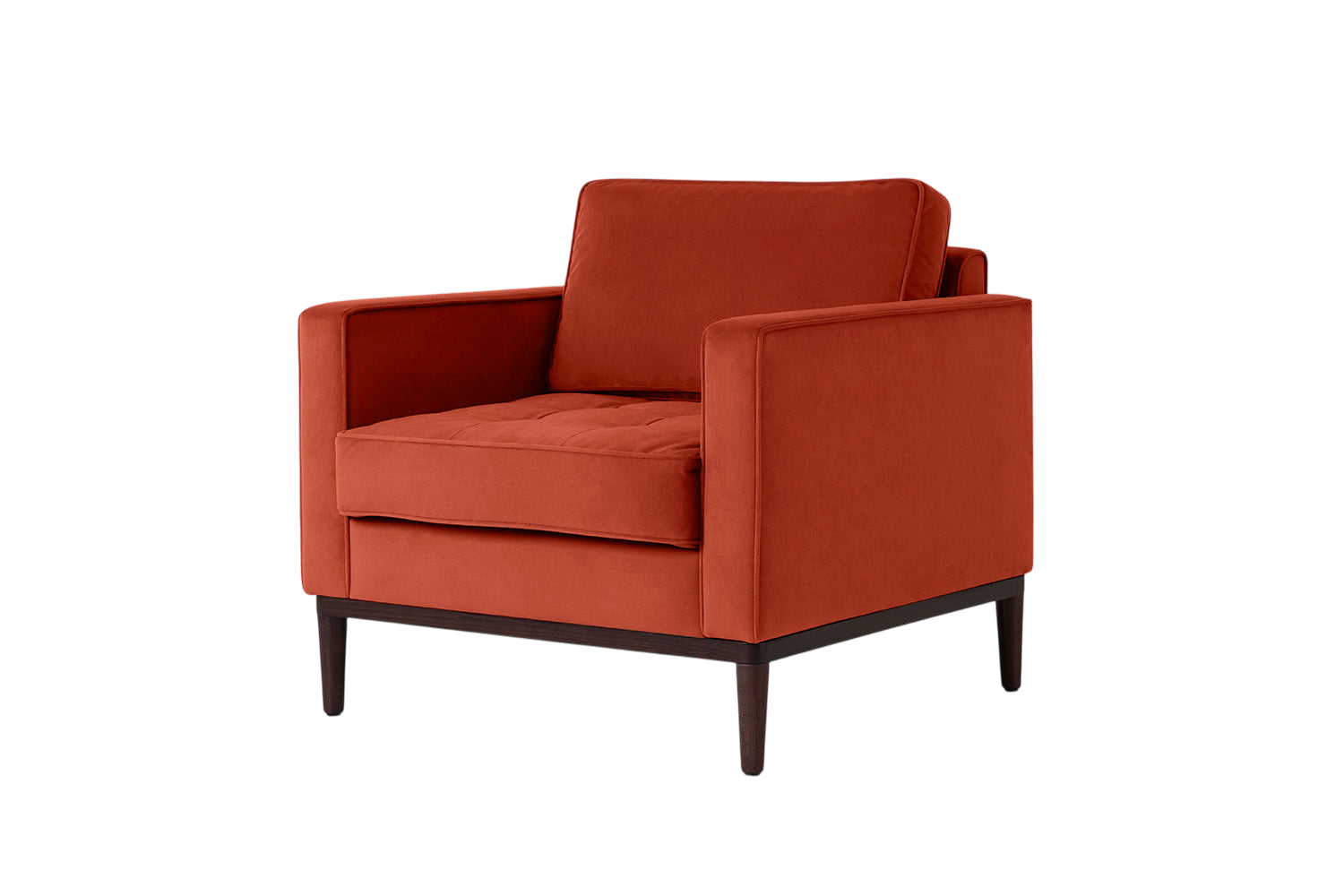 Mies Armchair — Velvet Paprika