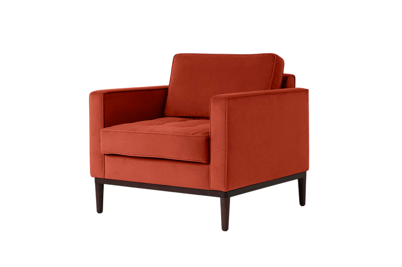 Mies Armchair — Velvet Paprika