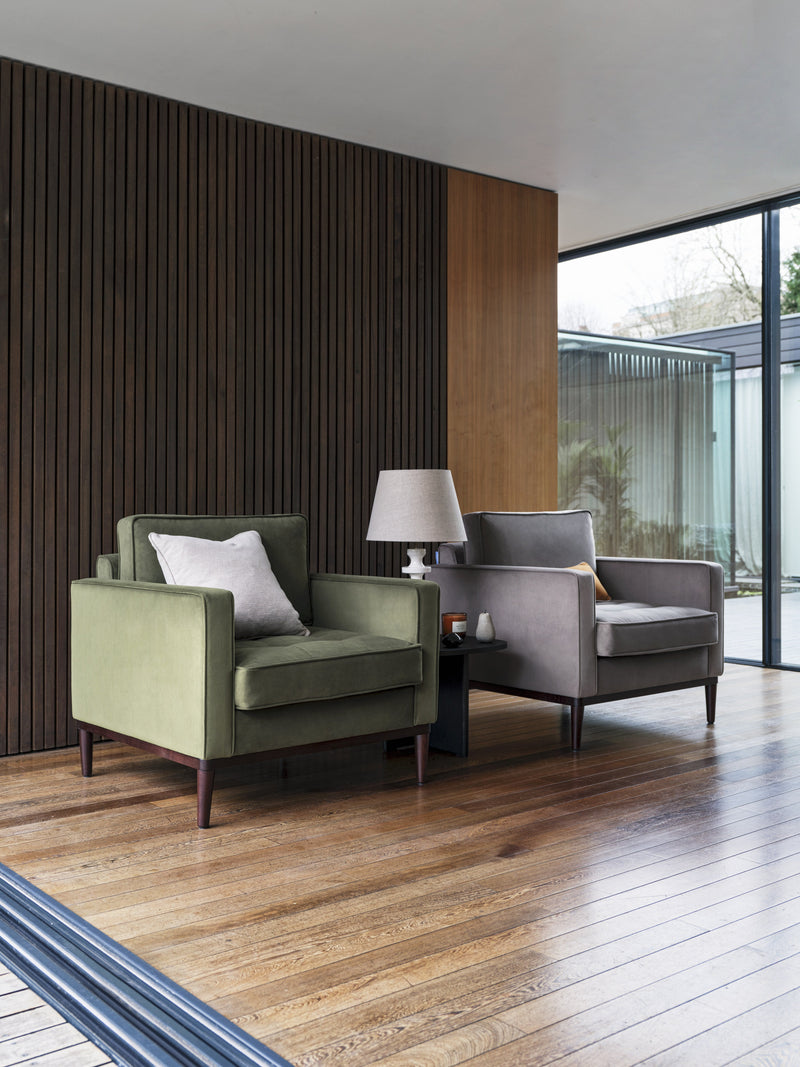 Mies Armchair Velvet Vine lifestyle