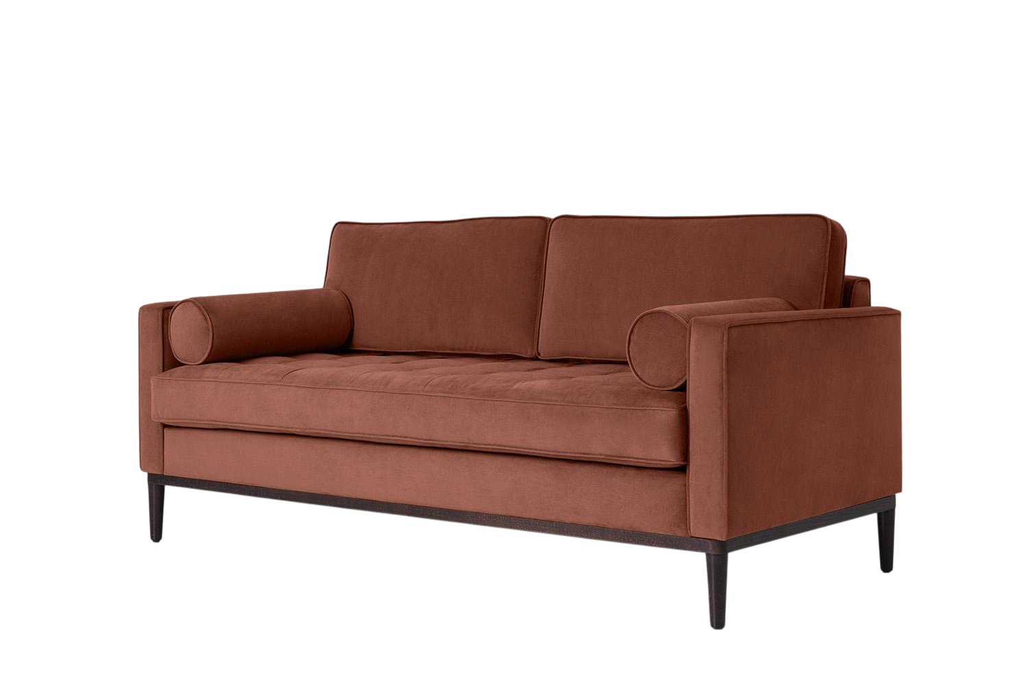 Mies 2-Seater Sofa — Velvet Brick