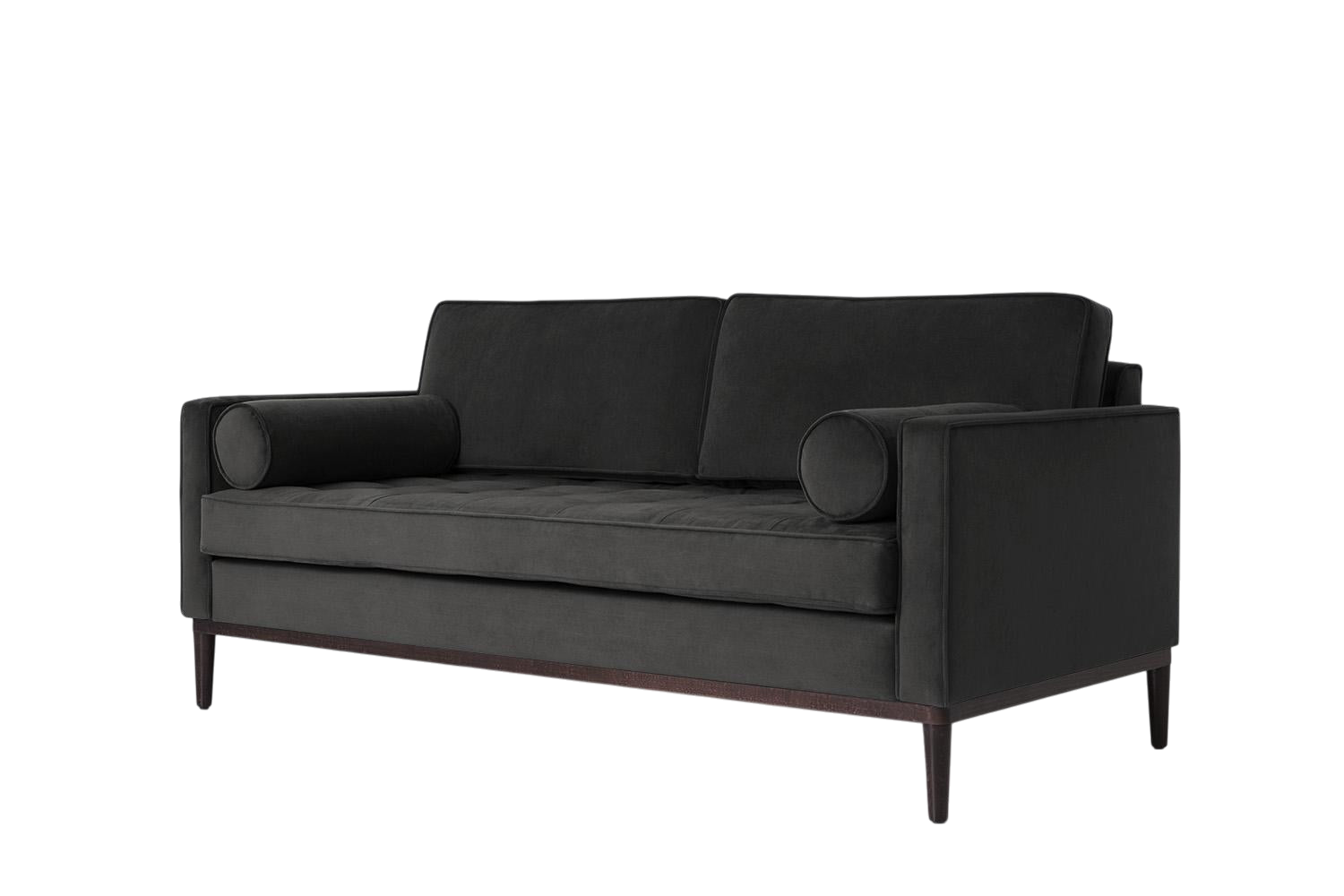 Mies 2-Seater Sofa — Velvet Charcoal