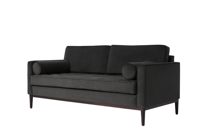 Mies 2-Seater Sofa — Velvet Charcoal