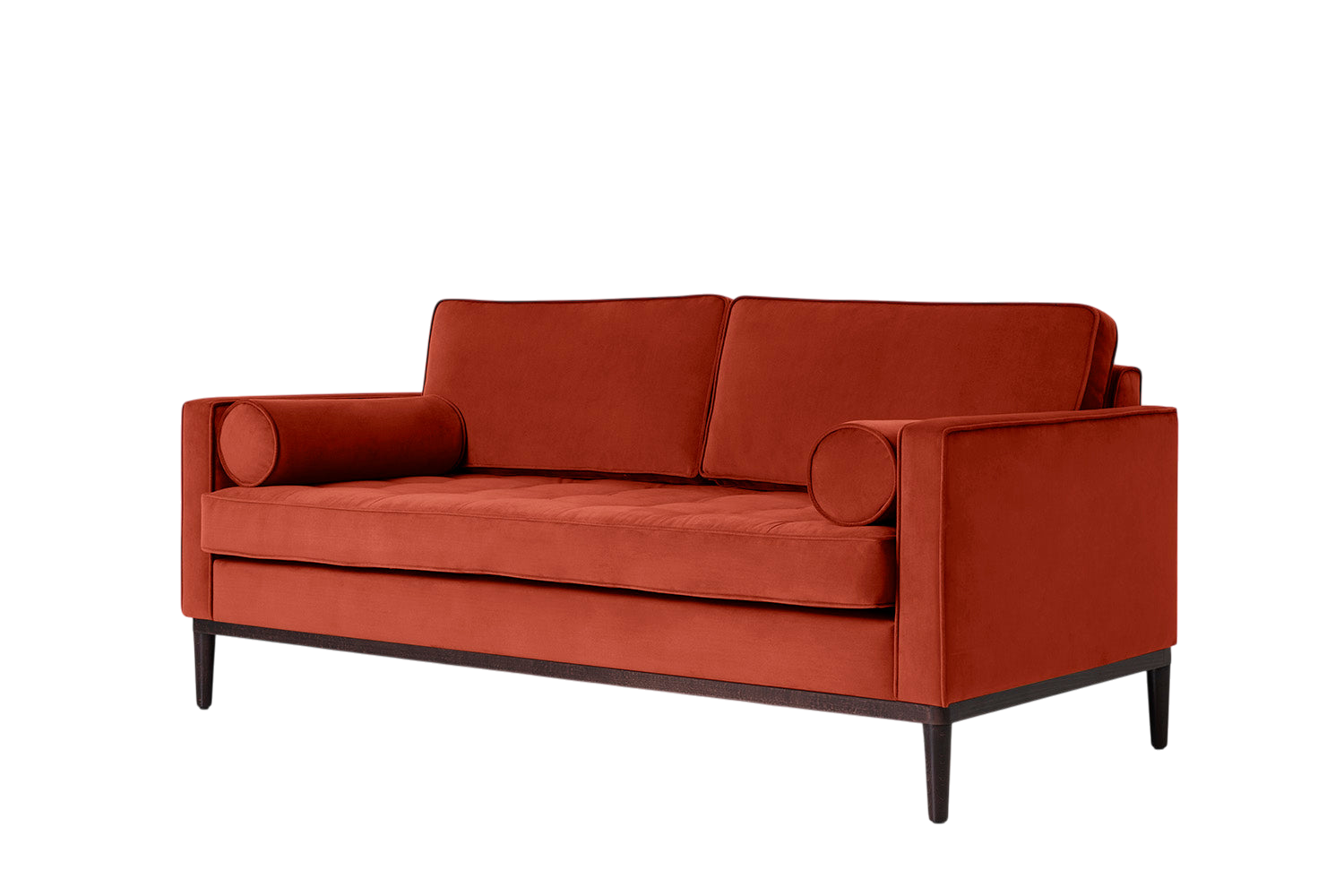 Mies 2-Seater Sofa — Velvet Paprika