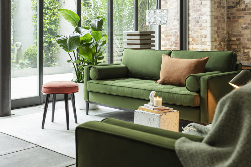 Mies 2-Seater Sofa Velvet Vine lifestyle
