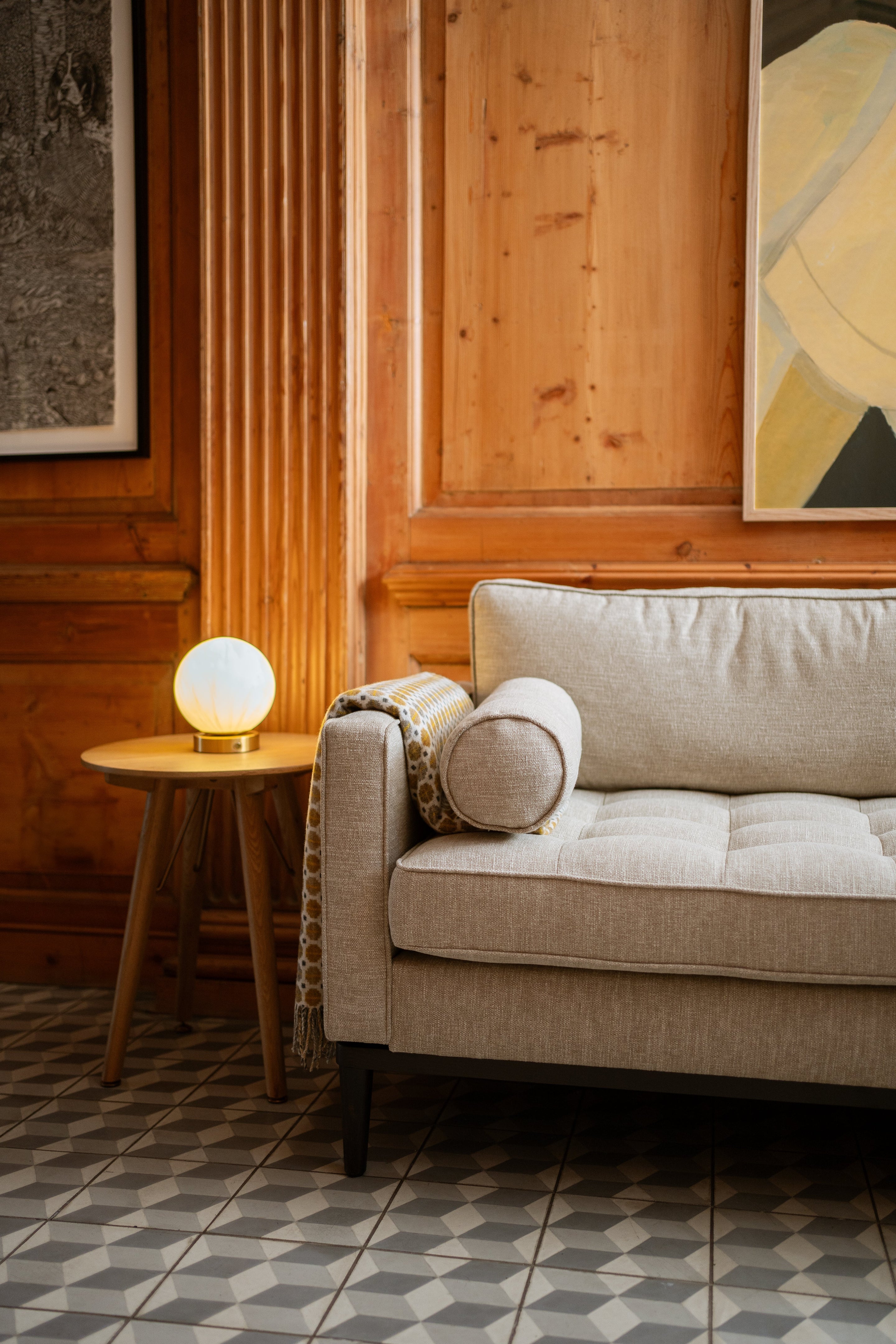 Mies 3-Seater Sofa Linen Pumice lifestyle