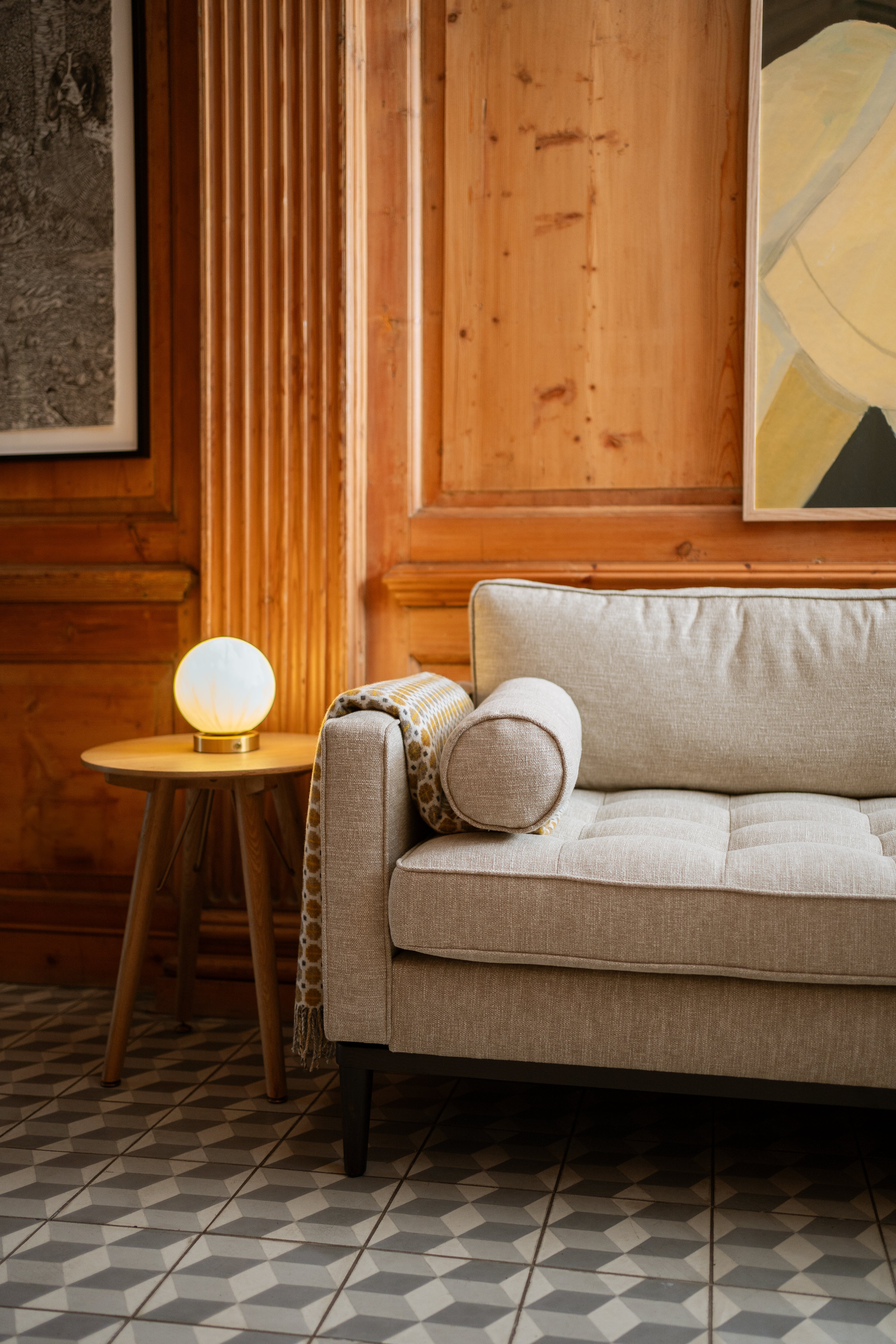 Mies 3-Seater Sofa Linen Pumice lifestyle