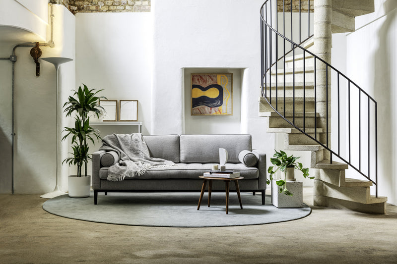 Mies 3-Seater Sofa Linen Shadow lifestyle