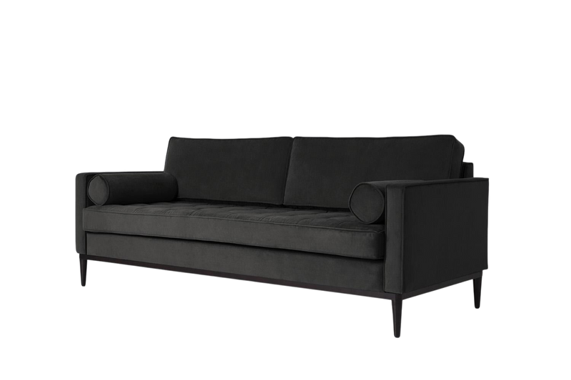 Mies 3-Seater Sofa — Velvet Charcoal