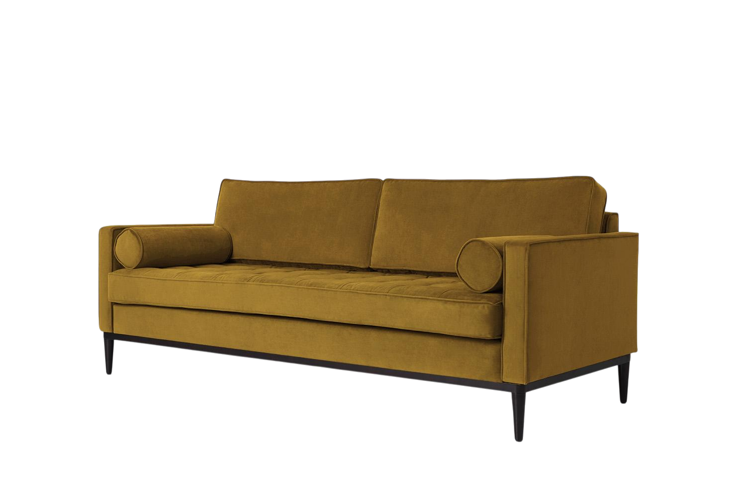 Mies 3-Seater Sofa — Velvet Mustard