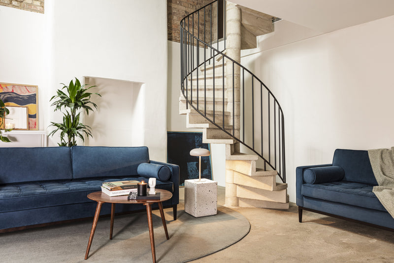 Mies 3-Seater Sofa Velvet Teal lifestyle